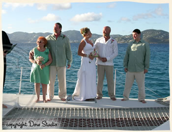 Wedding on sailboat - St. Thomas Virgin Islands